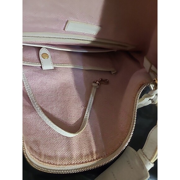 Dooney & Bourke Dillen Ivory Pebbled Leather Hobo Bag Large Pocket Sac Purse - Picture 15 of 16